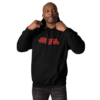 unisex-premium-hoodie-black-front-6626e18065cb6.png Red Logo Embroid Hoodie