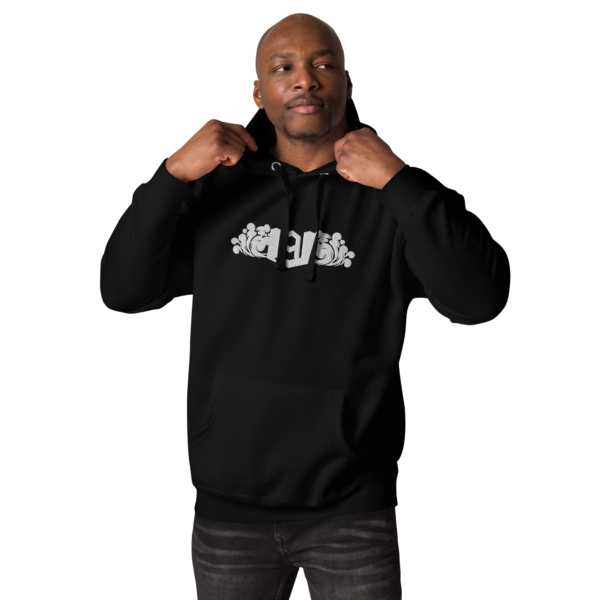 White Logo Embroid Hoodie