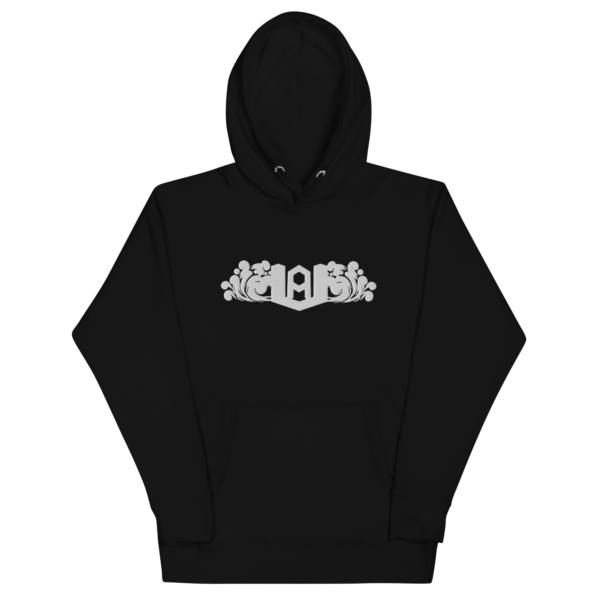 unisex-premium-hoodie-black-front-6626fb52a70cc.png White Logo Embroid Pullover