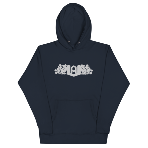 White Logo Embroid Hoodie